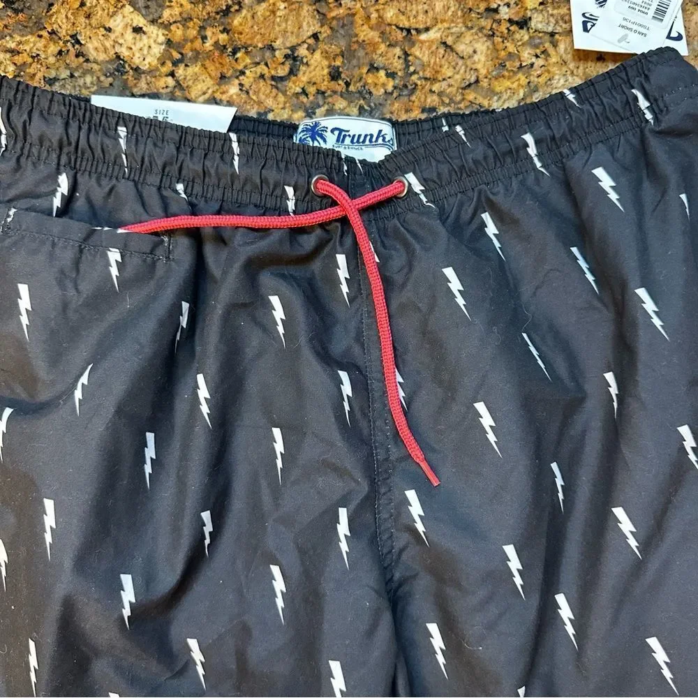 Trunks Surf & Swim‎ Co. Lightning Bolt Sano Swim Shorts sz M NWT